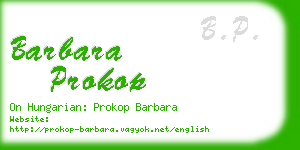barbara prokop business card